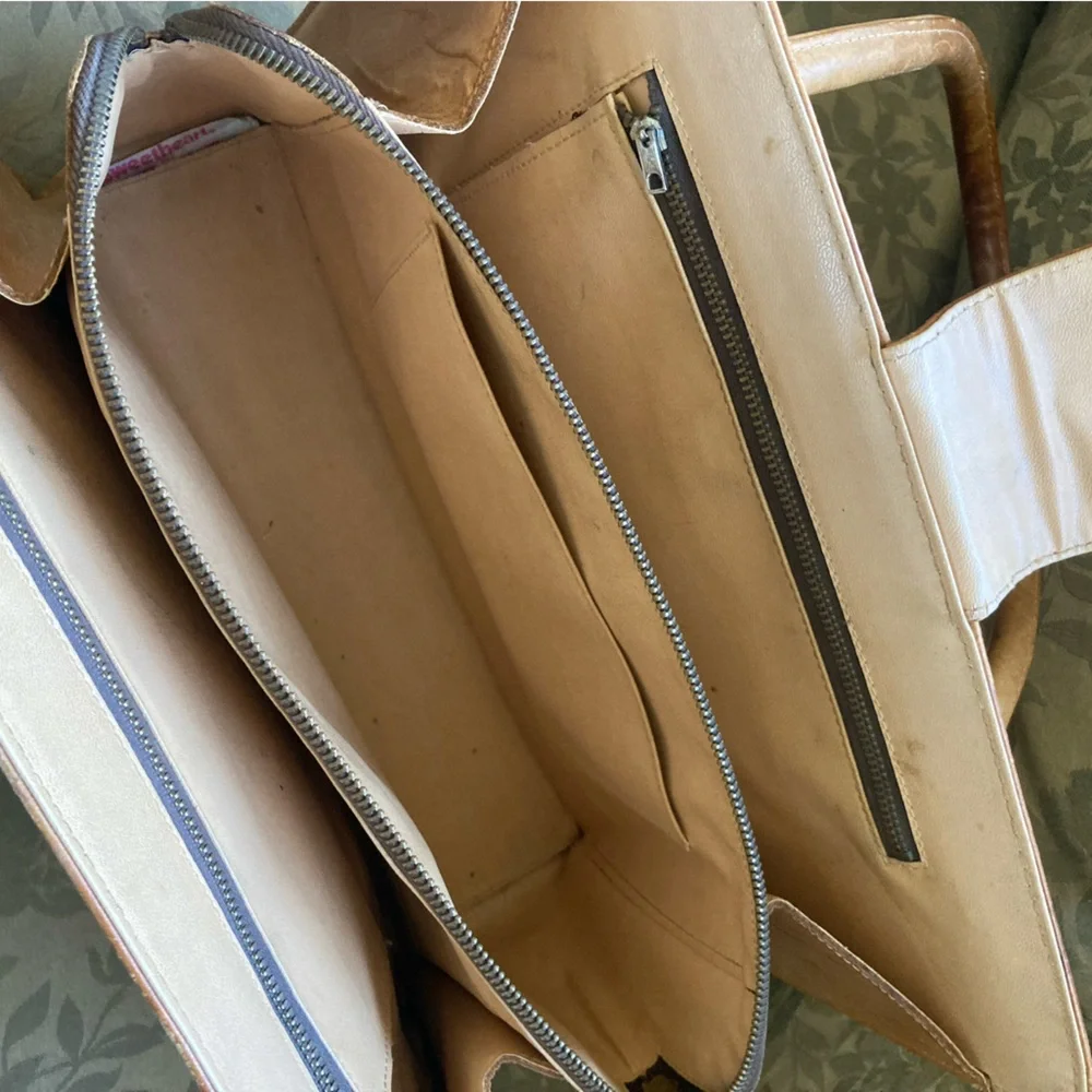 Vintage Mexican Leather Purse 👜 Tote - Picture 8 of 14